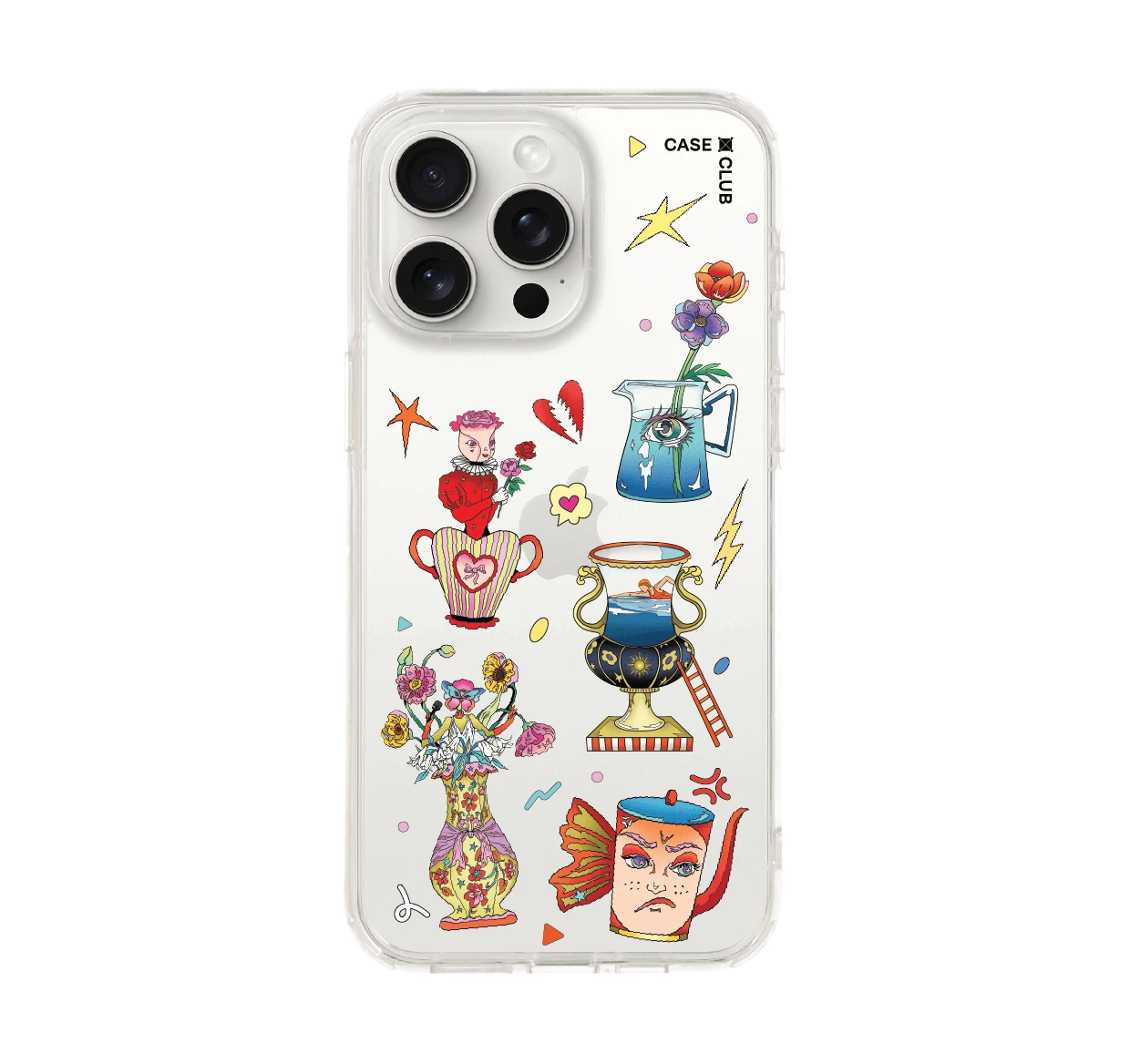 iphone 15 pro max clear case jar of feeling by bomfha